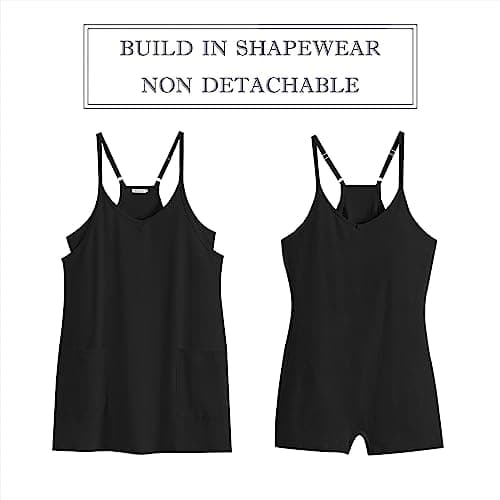 ANRABESS Women Athletic Dress Summer Tennis Workout Active Sports Mini Romper Dress Built in Shorts Travel Vacation Clothes Black X-Smal — view 5