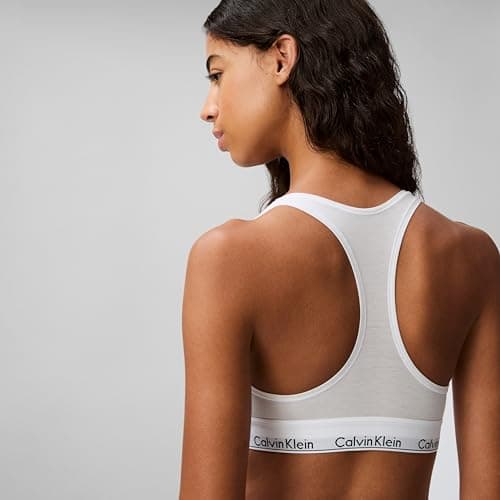 Calvin Klein Women's Modern Cotton Bralette, White, Medium — view 3