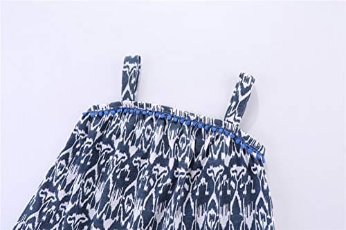 Mud Kingdom Toddler Girls Shorts Sets Bohemian Vintage Outfits 2 Piece Tassel Trim Elastic Waist Navy Blue 2T — view 3