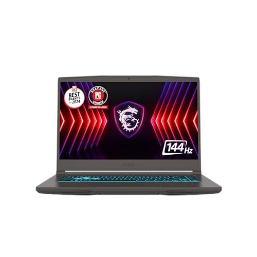 msi Thin 15 15.6” 144Hz FHD Gaming Laptop: Intel Core i7-13620H, NVIDIA Geforce RTX 4050, 16GB DDR4, 512GB NVMe SSD, WiFi 6E, Win 11: Black B13VE-2678US