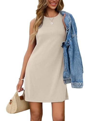 Sampeel Summer Dresses for Women 2026 Fashion Sundresses Cruise Spring Vacation Travel Airport Luxury Outfits Beige Italian Dress S