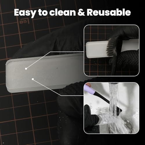 Nasedal 3pcs Hobby Glass File for Gundam Model 3D Prints Polishing Sanding Tool, #600-#800 Grit Reusable Glass File for Plastic, Scale Model Making Grinding Tool Wet & Dry Use with Storage Box — view 5