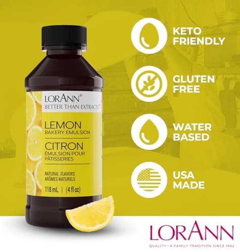 LorAnn Lemon Bakery Emulsion, 4 oz - Intense Lemon Flavor Extract for Baking, Cookies, Frosting, Ice Cream, Pie, Smoothies, Tea and Beverage - Vegan, Gluten, Sugar, and Nut Free — view 4