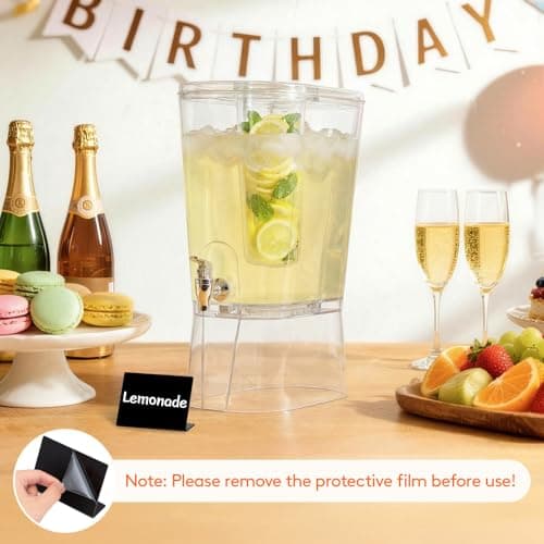 Lifewit 2 Gallon Drink Dispenser for Parties, Large Plastic Beverage Container with Fruit Infuser & Leak-Proof Spigot, BPA Free Water Pitcher for Juice/Tea/Lemonade - Ideal for Bar & Outdoor, 2 Pcs — view 9