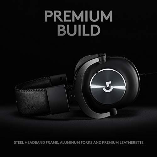 Logitech G Pro X Wired Gaming Headset: Blue VO!CE Detachable Boom Mic, DTS 7.1, 50 mm Drivers, USB/3.5mm Aux, Spare Memory Foam Ear Pads, USB DAC & Bag Included - Black — view 4