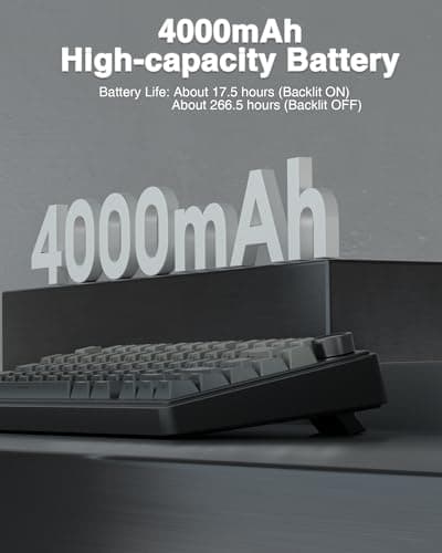 AULA F75 Pro Wireless Mechanical Keyboard,75% Hot Swappable Custom Keyboard with Knob,RGB Backlit,Pre-lubed Reaper Switches,Side Printed PBT Keycaps,2.4GHz/USB-C/BT5.0 Mechanical Gaming Keyboards — view 6