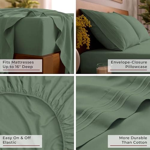 Mellanni Queen Sheets Set - 4 PC Iconic Collection Bedding — view 4