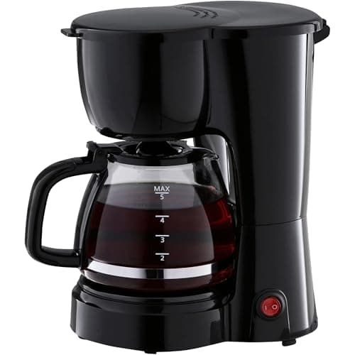 AUNMBLD Black 5-Cup Drip Coffee Maker - 2026 New, Compact Small Capacity, Drip Brew Design | Home/Office/Dorm/Small Kitchen Daily Brew Essential