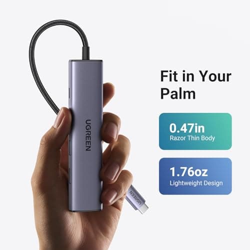 UGREEN USB C Hub 5 in 1 Multiport USB Adapter 4K HDMI, 100W Power Delivery, 3 USB-A Data Ports, USB C Dongle for MacBook Pro/Air M5/M4/M3/M2/M1, iPad Pro, iMac, iPhone 16 Pro/Pro Max, XPS, Thinkpad — view 5