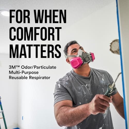3M™ Odor/Particulate Multipurpose Reusable Respirator 65021H1-DC, OV/P100, Mdm, 1-Fcpc and 1-pr of 60921 Crtrdg/Fltr — view 4