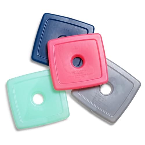 Fit + Fresh Cool Coolers Slim, Reusable Ice Packs for Lunch Bags, Beach Bags, Coolers, and More, Set of 4, Multicolored — view 2