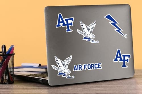 U.S. Air Force Academy Spirit Logo 50ct Vinyl Large Deluxe Stickers Variety Pack - Laptop, Water Bottle, Scrapbooking, Tablet, Skateboard, Indoor/Outdoor — view 2