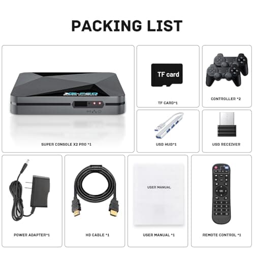 Kinhank Super Console X2 PRO Retro Game Console with 37,000+Games,Plug&Play Video Game Console,EmuElec 4.5/Android 9.0/CoreE,4K HD Emulator Console Compatible with Most Emulators,2.4+5G,BT 5.0 — view 6