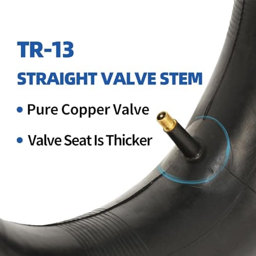 GICOOL 4.00-6 Inner Tubes(4.10/3.50-6), 2 Pack with TR-13 Valve Stem, Heavy Duty 13 Inch Tubes for Wheelbarrows Snow Blowers, Lawn Mowers, Tractors, Garden Wagons, Go Carts and More — view 2