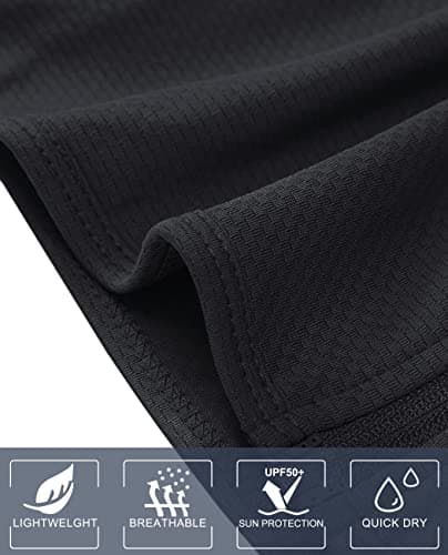 MAGCOMSEN Women's UPF 50+ Lightweight Athletic Jacket Sun Protection Full Zip Long Sleeve Shirts Hiking Outdoor Pockets Black M — view 4