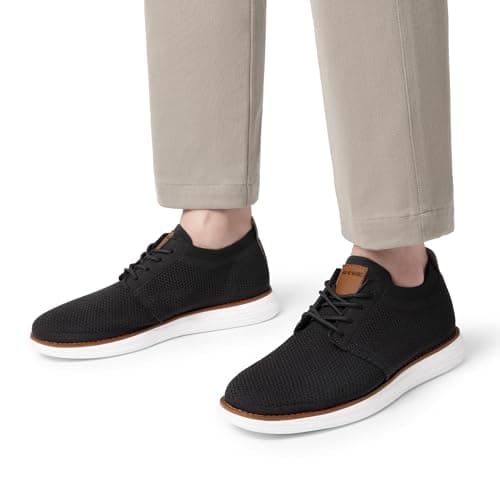Bruno Marc Men's KnitFlex Breeze Mesh Sneakers Oxfords Lace-Up Lightweight Casual Walking Shoes,Size 11,Black,GRAND-01 — view 4