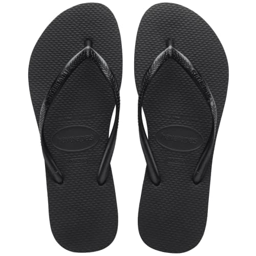Havaianas Women's Slim Flip Flops Sandals - Black, 9/10 — view 2