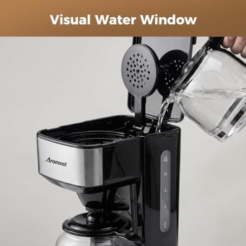 Aromvel 12 Cup Programmable Coffee Maker, 24-Hour Delay Brew, Drip Coffee — view 7