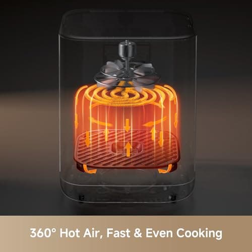 MOVA FD10s Pro Air Fryer with Dual HeatSync System, 360° Hot Poly-Air, Ceramic Coating and Metal Interior, Large 6L Capacity, Precise Control from 40°C to 230°C, 12 Recipes — view 3