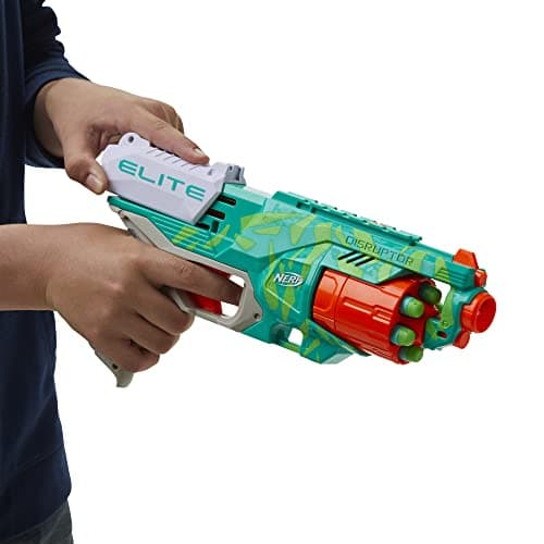 NERF Elite Disruptor Dynamic Green Dart Blaster, Rotating Drum, Slam Fire, Easter Gift for Kids, Kids Outdoor Toys for 8 Year Old Boys & Girls (Amazon Exclusive) — view 3