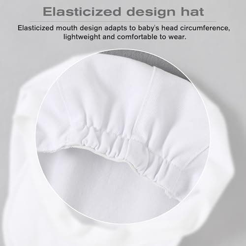 SOLOYEE Newborn Baby Boy Clothes Suits 3-6 Months Baby Boys Baptism Formal Wedding Outfits Long Sleeve Dress Shirt + Suspender Pants + Bowtie + Beret Gentleman Christening Set (White, 3-6 Months) — view 4