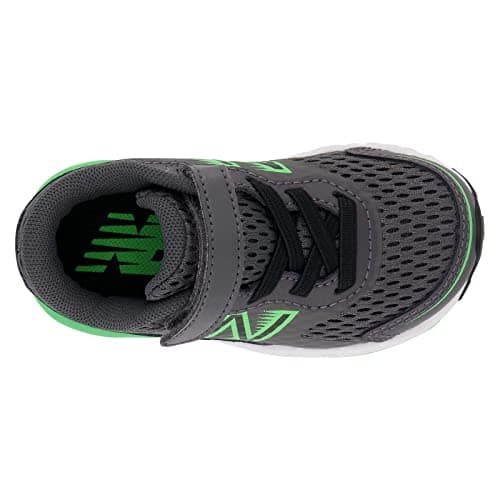 New Balance Kid's 680 V6 Hook and Loop Running Shoe, Magnet/Vibrant Spring/Black, 5 Wide Toddler — view 6