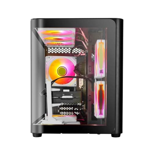 LXZ Gaming Desktop Core i7-14700F, RTX 5060 8G, 16G DDR5 RAM, 1TB NVME 3.0 SSD, Prebuilt Gaming PC, VR Ready Tower Computer for Home and Office — view 3