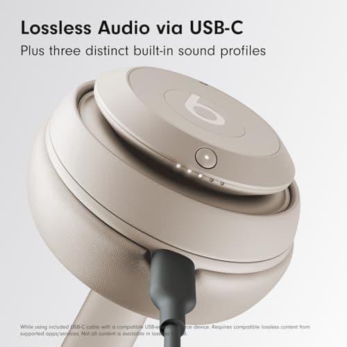 Beats Studio Pro Premium Wireless Over-Ear Headphones- Up to 40-Hour Battery Life, Active Noise Cancelling, Great for Travel & Commuting, USB-C Lossless Audio, Apple & Android Compatible - Sandstone — view 4