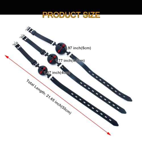 RYOZOCH Silicone Breathable Ball Gag for Adult Bondage Restraints Sex Play — view 5