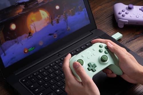 8Bitdo Ultimate 2C Wireless Controller for Windows PC and Android, with 1000Hz Polling Rate, Hall Effect Joysticks and Hall Triggers, and Remappable L4/R4 Bumpers (Green) — view 5