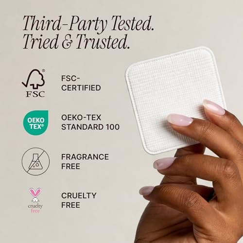 SoulSation Extra Large Face Pads (100 Count) - Durable, Absorbent, Hypoallergenic, Dermatologically Tested - Removes Makeup & Nail Polish, Apply Cleansers & Toners & Micellar Water — view 3