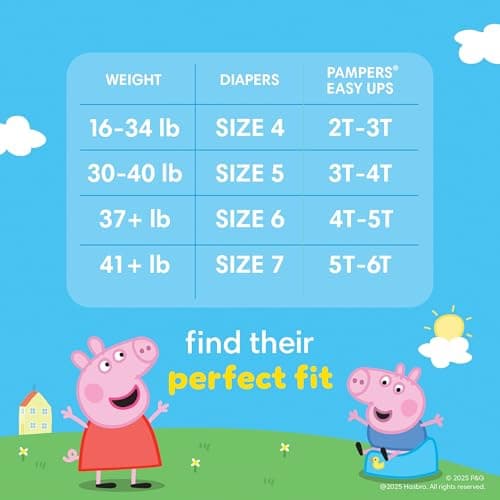 Pampers Easy Ups Training Underwear Peppa Pig Size 5 3T-4T, 124 Count (Packaging May Vary) — view 4