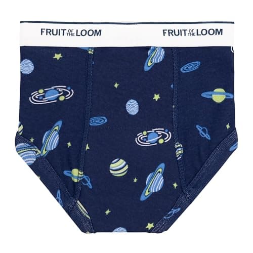 Fruit of The Loom Boys Cotton Training Brief Underwear, 3-Pack, Assorted, 2T-3T