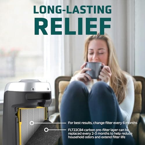 GermGuardian, Filter B HEPA Pure Genuine Air Purifier Filter, Removes 99.97% of Pollutants, Wildfire Smoke, Odors, for Ac4825, Ac4300, Ac4850, Ac4880, Ac4900, Cdap4500, Ap2200, Flt4825 — view 2