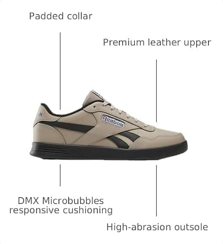 Reebok Unisex Court Advance Sneaker, Ash/Black/Boundless Blue, 13.5 Women/12 Men — view 2