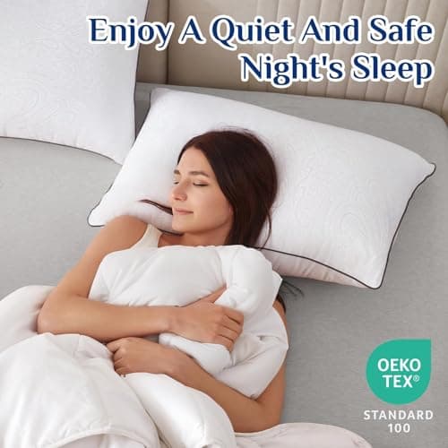 JOLLYVOGUE Standard Pillows Set for Sleeping, Cooling and Supportive Pillows Full Size for Side and Back Sleepers, Down Alternative Hotel Collection Sleeping Pillow — view 3