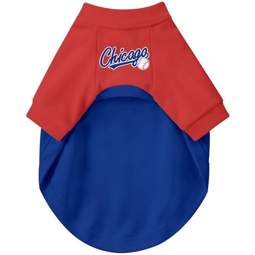 DALLASC Chicago C Dog Clothes Jersey Style Personalized Custom Pet T Shirt with Name and Number for Small Medium Large Dogs — view 2