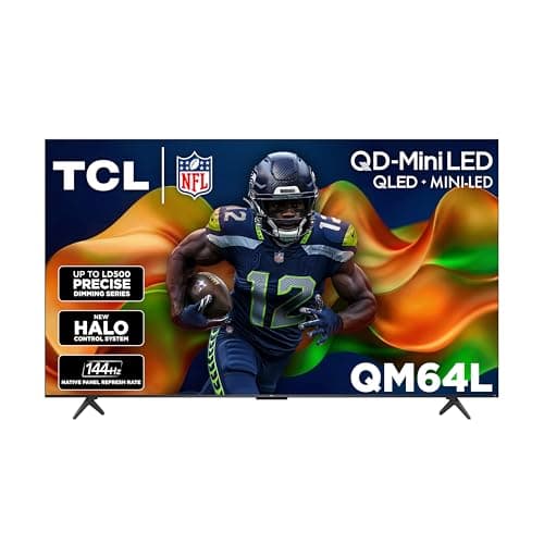 TCL 65-Inch QM64L Series QLED 4K Smart QD-Mini LED TV with Fire TV (2026 Model) New Halo Control System, LD500 Precise Dimming Series, High Contrast HVA Panel, 144Hz Native Panel Refresh Rate
