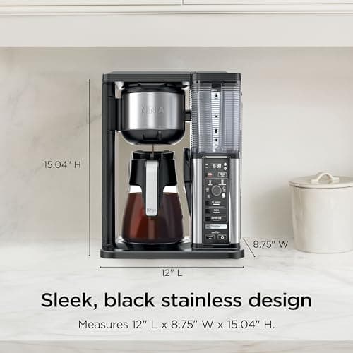 Ninja Specialty Coffee Maker | Includes 10-Cup Carafe, Fold-Away Frother, Permanent Filter & Removable, Dishwasher Safe Reservoir | 6 Brew Styles, 8 Cup to Travel Mug to Pot Sizes | Black | CM401 — view 7