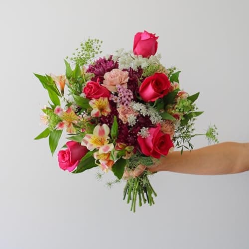 Callia Flowers - Bright & Cheerful Fresh Flower Bouquet - (Deluxe) Hand-Tied Fresh Cut with Vase, Fresh Flowers Delivery for Birthday, Sympathy - Floral Arrangements with Local Delivery — view 4