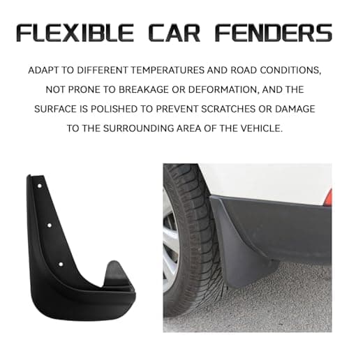 CCNU 4PCS Car Mud Flaps Splash Guards No Drilling Mudguards Front Rear Fender Guards Wheel Tire Mud Splash Protection Universal Fit Sedan SUV Truck Pickup Heavy Duty Automotive Replacement Accessories — view 2