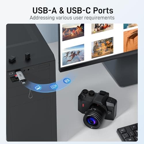acer SD Card Reader USB C, Dual Slots USB 3.0 Type C to Micro SD Card Adapter, Memory Card Reader for MicroSD, SDHC, SDXC, Compatible with Laptop, PC, iPhone16/15, MacBook Pro/Air, iPad Pro, Android — view 4