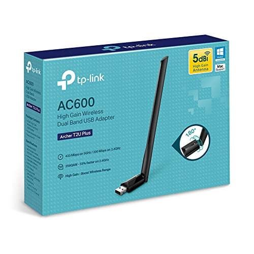TP-Link AC600 USB WiFi Adapter for Desktop PC (Archer T2U Plus)- Wireless Network Adapter for Desktop with 2.4GHz, 5GHz High Gain Dual Band 5dBi Antenna, Supports Win11/10/8.1/8/7/XP, Black — view 5