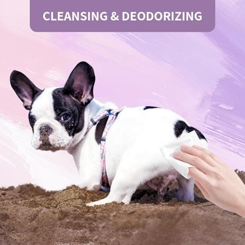 IMMHABI 400 Count Lick-Safe Dog Wipes, Lavender Plant-Based Hypoallergenic Dog Wipes for Paws, Butt, and Anal Gland Care, Cleansing & Deodorizing for Puppies — view 2