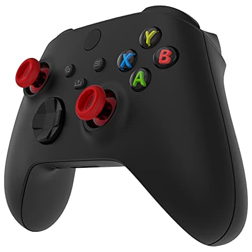 eXtremeRate Replacement Thumbsticks for Xbox Core Wireless Controller, Joysticks Repair Kit for Xbox Series X/S Controller, Custom Analog Stick Buttons for Xbox One S/X/Elite Controller - Clear Red — view 3