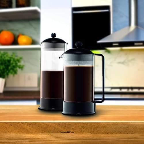 Bodum 34oz Brazil French Press Coffee Maker, High-Heat Borosilicate Glass, Black - Made in Portugal — view 5