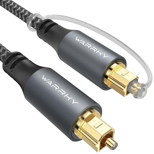 WARRKY Optical Audio Cable for Home Theater [Nylon Braided,Aluminium Case]