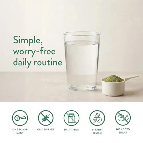 Genuine Health Greens Extra Energy - Supports Energy, Endurance & Brain Health - Superfood Greens Powder with Natural Caffeine - Natural Orange, 399g (30 Servings) — view 5