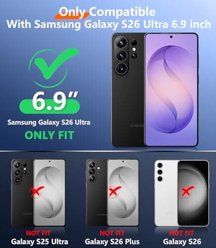 Temdan Designed for Samsung Galaxy S26 Ultra Case Waterproof, Built-in Lens & Screen Protector Military Grade Shockproof Dropproof IP68 Underwater Full Body Phone Case for Galaxy S26 Ultra 6.9"-Black — view 7