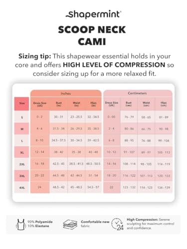 SHAPERMINT High Compression Womens Tops - Scoop Neck Cami - Tank Top for Women, Camisole for Women — view 2